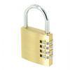 FOUR DIGIT BRASS PADLOCK